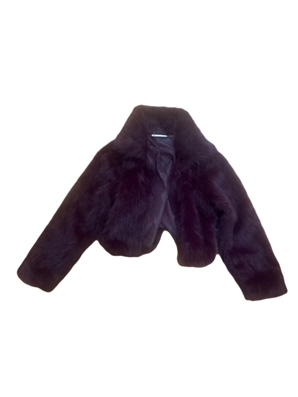 No Boundaries Faux Fur Coat, Dark Cherry, Women's Sz M, NWT